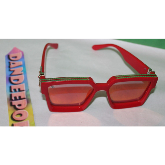 Louis Vuitton Millionaire Red Frame Men's Sunglasses Z1165W - Picture 2 of 16
